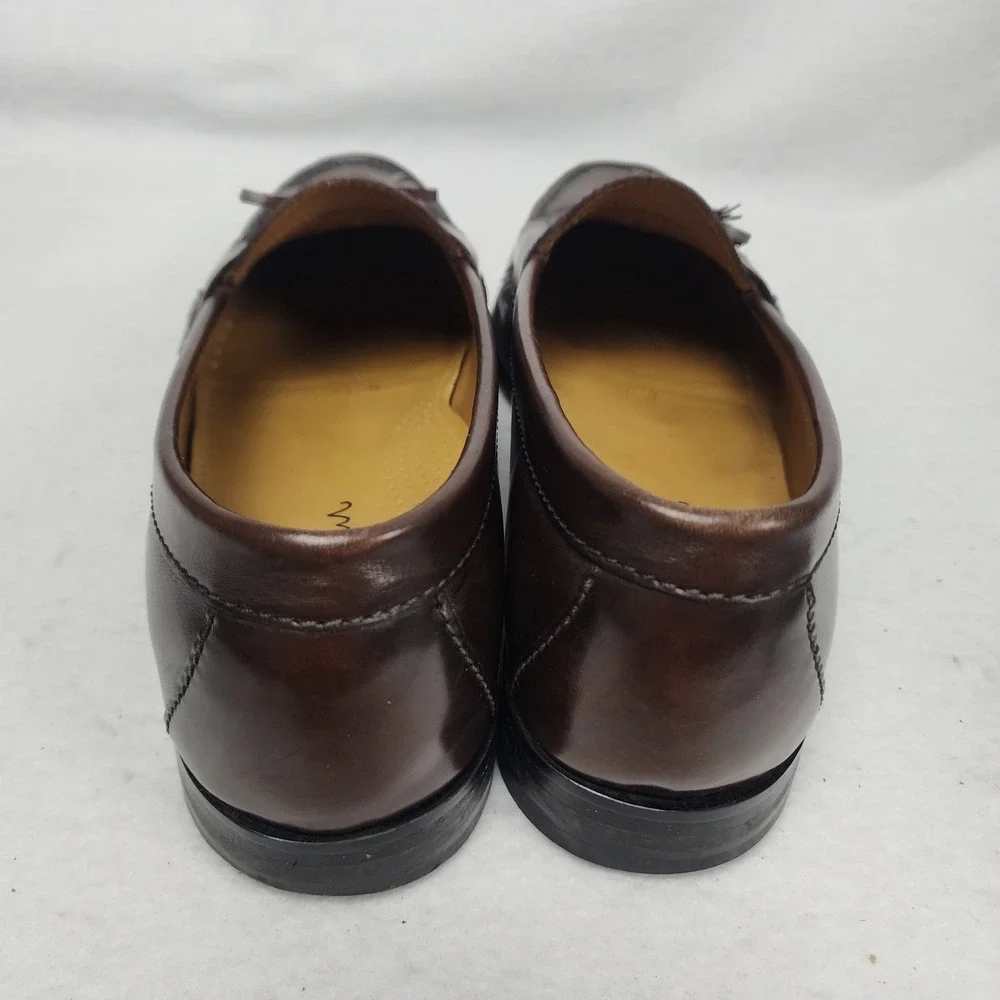 Cole Haan Pinch 03508 Mens US 8.5 D Loafers Brown Leather Tassel Slip On Shoes
